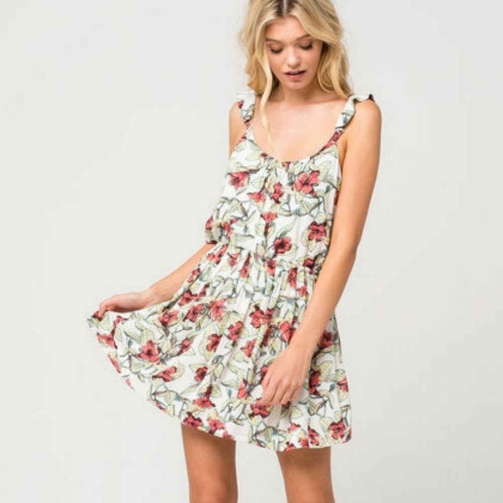 Free People Dear You Floral Mini Sun Dress Beach